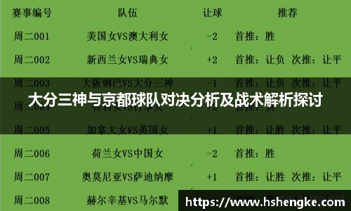 大分三神与京都球队对决分析及战术解析探讨